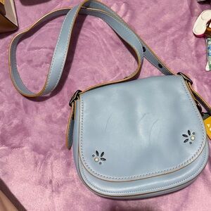 Coach 1941 Saddle Bag 23 Cornflower Blue with Rivets